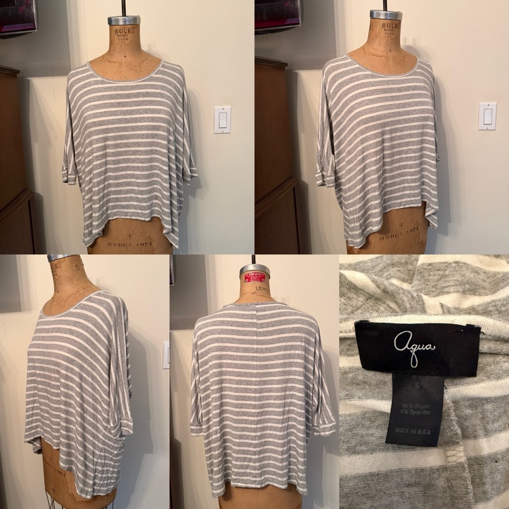 3-Piece Aqua Bloomingdale’s Stripes Shirts Bundle Lot - Picture 3 of 5